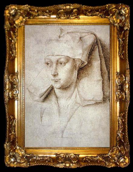 framed  WEYDEN, Rogier van der Portrait of a Young Woman, ta009-2